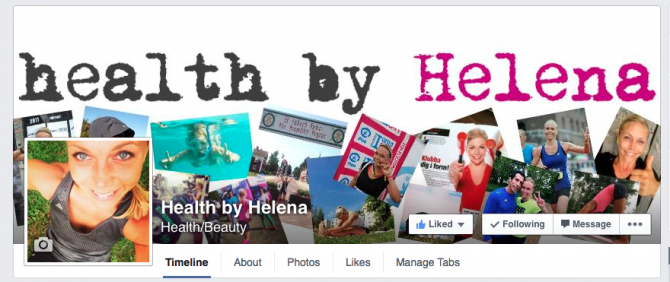 Health By Helena Facebook page